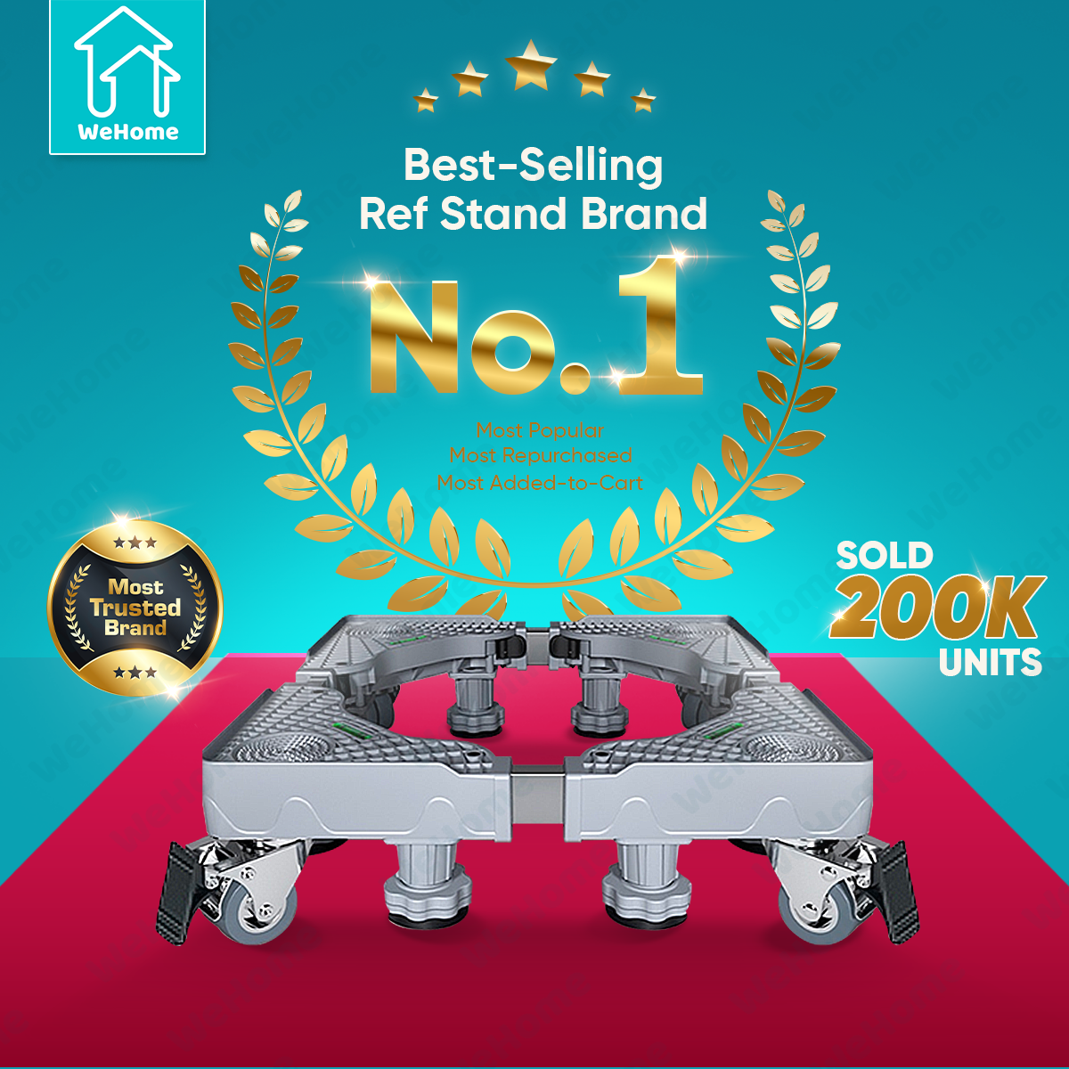 Washing Machine Stand Ref Stand with Wheels