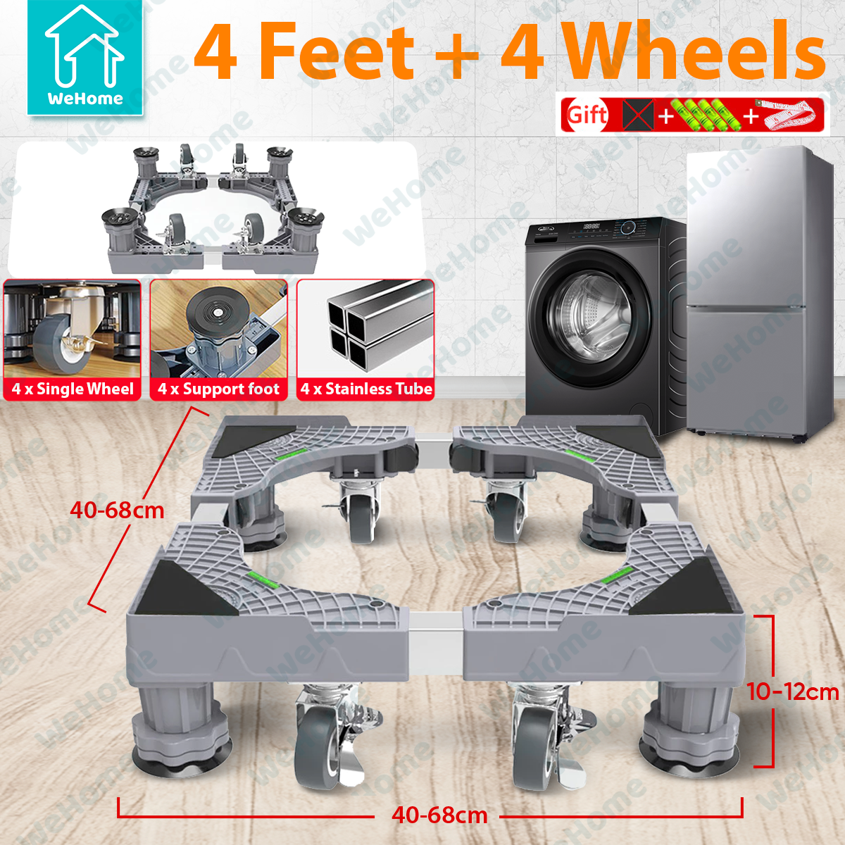Washing Machine Stand Ref Stand with Wheels