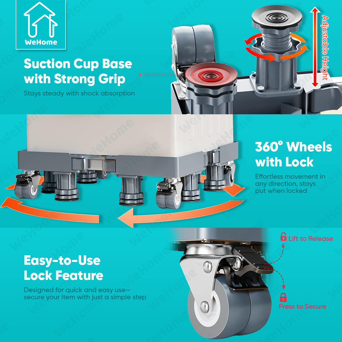 Washing Machine Stand Ref Stand with Wheels