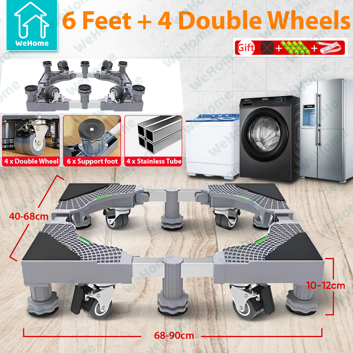 Washing Machine Stand Ref Stand with Wheels