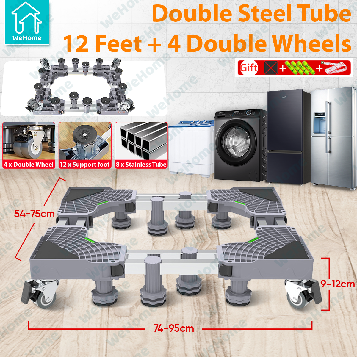Washing Machine Stand Ref Stand with Wheels