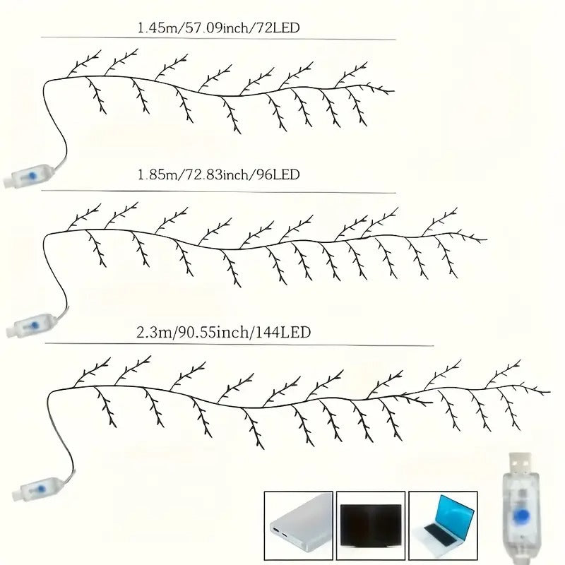 Willow Vine Lights Branch Lights Bendable USB Powered