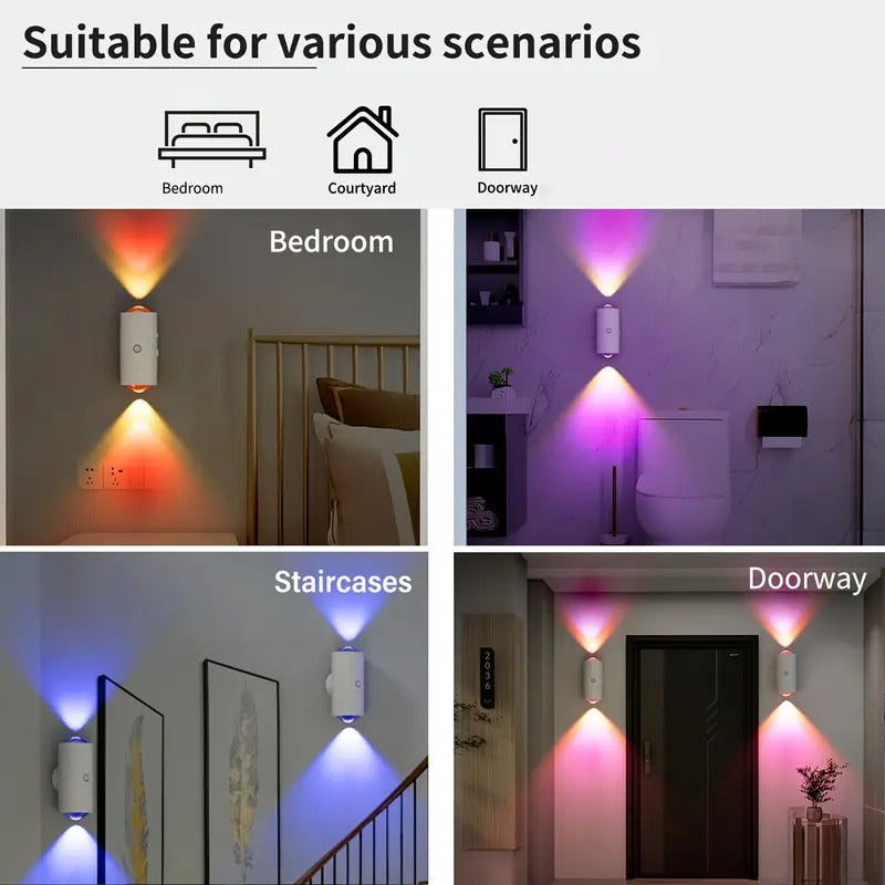 RGB LED Wall Light with Motion Sensor