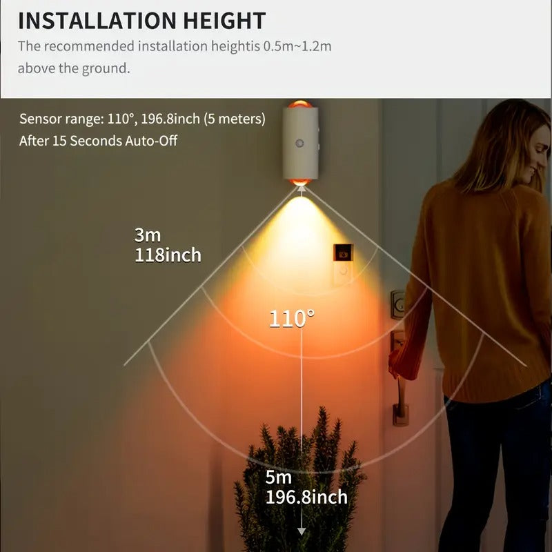 RGB LED Wall Light with Motion Sensor